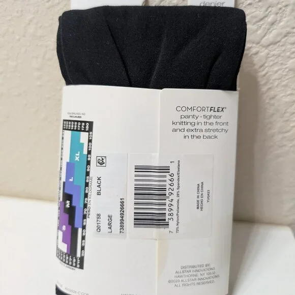 New with tags Hanes premium perfect tights with comfort flex blackout - Picture 2 of 3